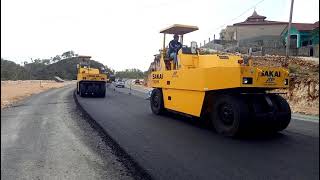 Twin Tire Roller Sakai TS 205 Compacting Asphalt#roadconstruction