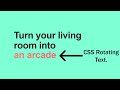 CSS Rotating Text | CSS Creative Text Animation Effects |