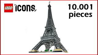 LEGO ICONS 10307 Eiffel Tower Speed Build - Over 10.000 Pieces - Tallest LEGO set Ever
