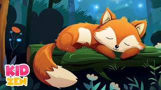 Relaxing Music for Kids: Peaceful Nights 🦊 10 Hours of Sleeping Video for Babies | Cute Sleeping Fox
