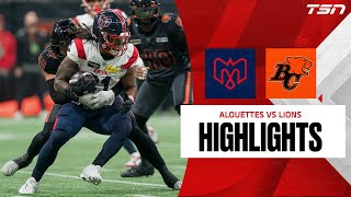 CFL WEEK 20: BC Lions vs. Montreal Alouettes FULL HIGHLIGHTS