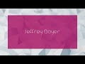 Jeffrey Boyer - appearance