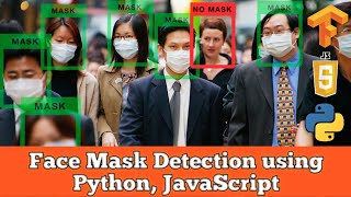 Face Mask Detection using Python, JavaScript | Detect masks real-time video streams | Deep Learning