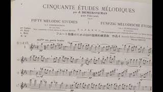 ドゥメルスマン フルートのための50の旋律的練習曲 (№1) 50 MELODIC STUDIES by DEMERSSEMAN, for Flute(№1)♯フルート♯flute