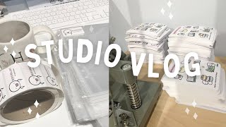 Studio Vlog: Stressful Sale Prep Day For My Small Business + Unboxing