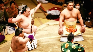 2017.02.05大相撲トーナメント③稀勢の里横綱土俵入＠両国国技館