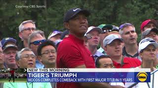 GMA - Tiger Woods Rises Again Winning the Masters at Augusta National Golf Club