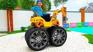 Senya Ride on Tractor - compilation video for kids