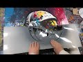 Fusion of Abstract, Pop Art and Street Art, Stencil Painting of an Astronaut | Facing The Infinite