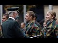 Crown Princess Elizabeth Receives The Blue Beret From Her Father The King Philippe Of The Belgians