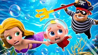 Mermaid Princess Song | Pirate vs Mermaid | Funny Kids Songs & More Nursery Rhymes | Songs for KIDS