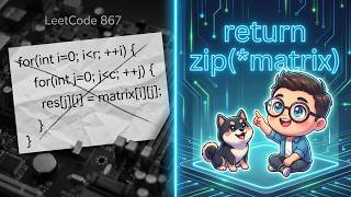 Python C++解Leetcode 867 Transpose Matrix