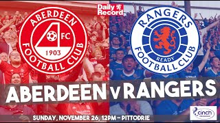 Aberdeen vs Rangers live stream, TV and kick off details for Scottish Premiership clash