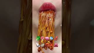 asmr SPICY ENOKI MUSHROOM 매운 팽이버섯 eating sounds