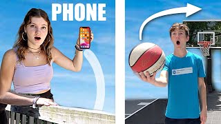 Miss the TRICK SHOT...DROP YOUR PHONE! | Match Up