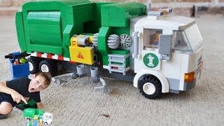 Garbage Trucks Videos For Children / Sneak Peek One Of A Kind Lego Side Loader l Garbage Trucks Rule