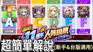 【モンスト】2024年人氣投票抽蛋解說!!(新手\u0026台版適用)｜ monster strike 怪物彈珠