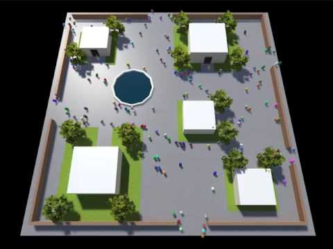 Crowd Simulation Youtube