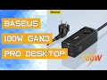 Baseus 100W GaN3 Pro Desktop Charger Power Strip Charging Station Charger iPhone 14 13 12 Pro Max Xi