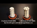 smd led 21x5630 vs 30x5050 h8 bulbs live tests