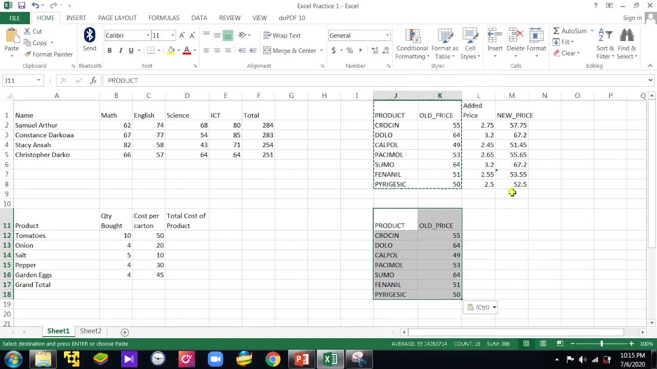 Office Suite In Education B Spreadsheet Session 2 Creating And Managing ...