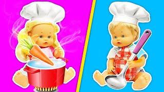 Giochi di cucina con i gemelli Nenuco. Video divertenti per bambini in italiano