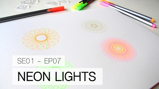 Spirograph Art - Neon Lights