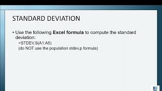 Excel 365 Online for Intro Statistics - Assignment 4 Summary Statistics