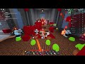 1 fire god vs 100 players... roblox bedwars