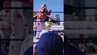 【大阪プロレス大阪天満宮】くいしんぼう＆えべっさん＆吉野レフェリー各コール