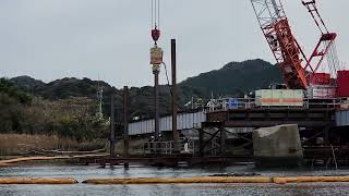 20241223　山陰本線　粟野川橋梁復旧工事［長門粟野～阿川］（その３３）