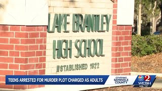 Students, ages 14 and 15, charged as adults in high school murder plot in Central Florida