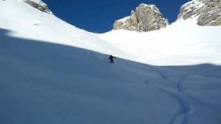 Skitour Sas Ciampac im Tiefschnee