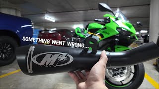 Installing the M4 GP19 on My 2025 Kawasaki Ninja ZX6R, But Something Went Wrong!