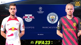 FIFA 23 PS5 - Leipzig vs Man City - Champions League 2023 RO16 Full Match | PS5™ [4K60]