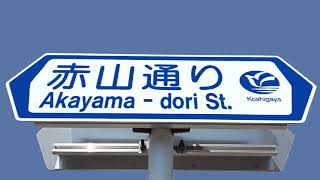 埼玉県越谷市　赤山通り　車載