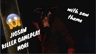 Jigsaw Killer Gameplay \u0026 Mori with SAW theme - Dead By Daylight - SAW chapter DLC