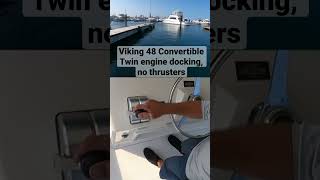 Twin engine yacht docking, no thrusters #yachtdocking #boatdocking #captain #shorts