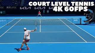 Alex De Minaur vs Emil Ruusuvuori Court Level practice points 2024 (4K 60FPS)