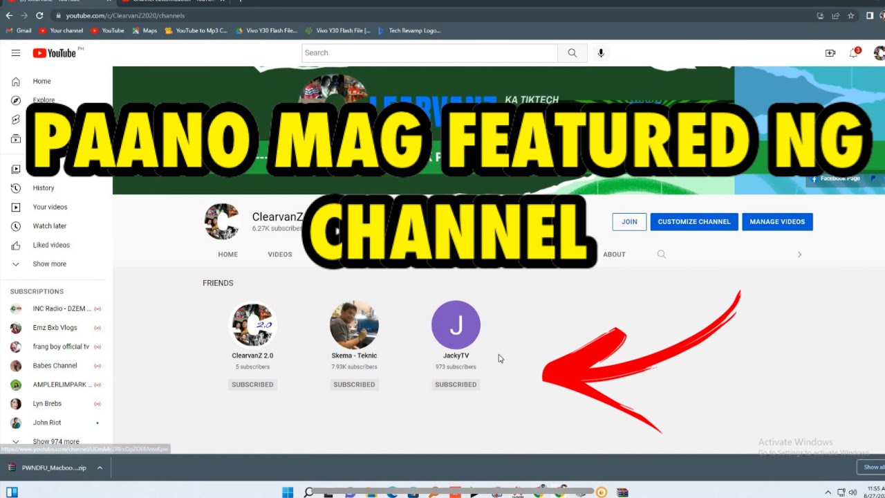How To Featured A Channel In Youtube