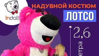 Надувной костюм малиновый мишка Лотсо 2,6м, обзор