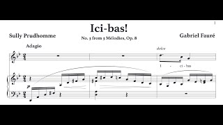 Ici-bas! (G Minor), Gabriel Fauré, Piano Accompaniment.