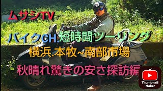 ムサシTV,バイクCh. 短時間ツーリング,横浜,本牧~南部市場,秋晴れ驚き安さ探訪編 #ムサシTV #横浜 #本牧 #バイクツーリング #フュージョン #南部市場 #バイク