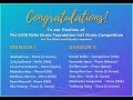 2020 Bella Music Foundation International Music Competition finalists