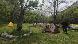 26 May 2024 | Kamikochi | Walking through campsite in Tokusawa