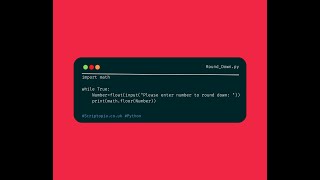 Python Math - Round down number