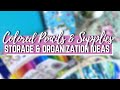 COLORED PENCILS & SUPPLIES STORAGE AND ORGANIZATION IDEAS | Adult Coloring