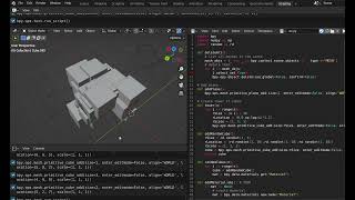 Python scrip for random cubes, 3D - Blender
