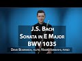 J.S. Bach: Flute sonata in E major, BWV 1035