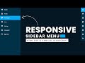 How to Create Responsive Sidebar Menu Using Html CSS & Javascript | Dashboard Sidebar Menu